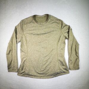 Hurley Long Sleeve Athletic Shirt Top Mens‎ Size Medium Heathered Khaki Green